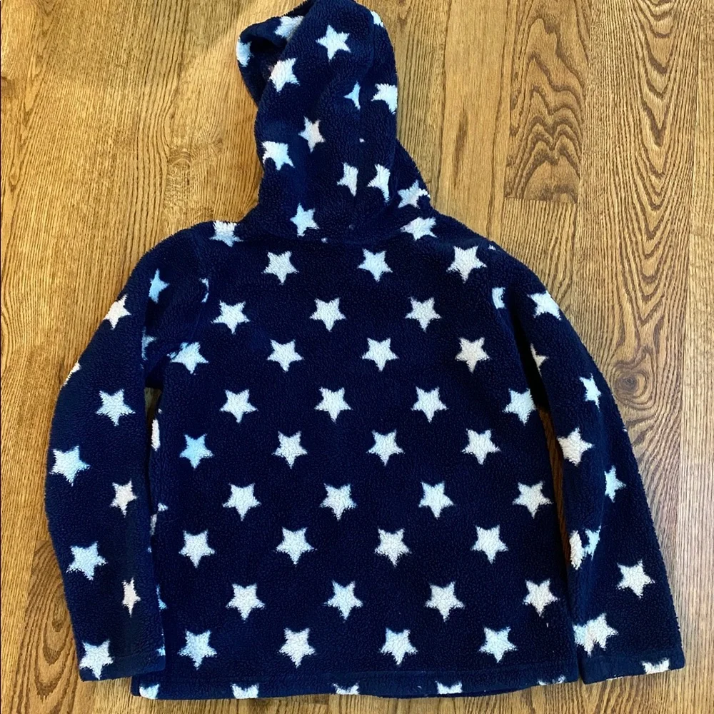 Girls fleece pullover full zip size 10-12 bundle of (2) graphic pattern stars